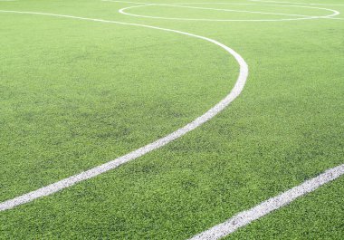 Futbol sahası, Merkez ve kenar çizgisi, yapılan sentetik çim, sele