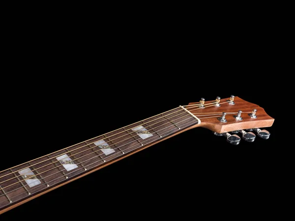Inlay de guitarra em fingerboard, foco seletivo — Fotografia de Stock