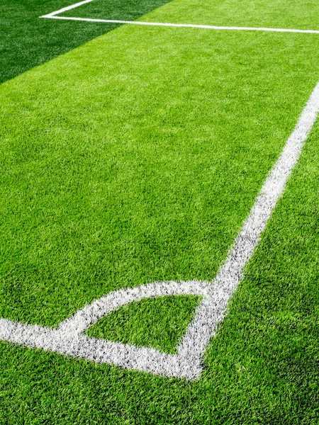 Futbol sahası, köşe yan, yapılan sentetik çim, seçici fo