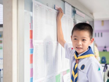 Asyalı çocuk bulmak sınav s, birincil schoo sonuç duyurusu