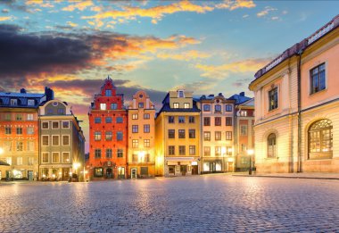 Manzara yaz gecesi - Big Square (Stortorget) Old Town (