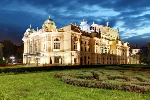 Krakow, Polonya-geceleri Juliusz Slowacki tiyatro.
