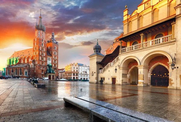 Plaza del Mercado de Cracovia, Polonia —  Fotos de Stock