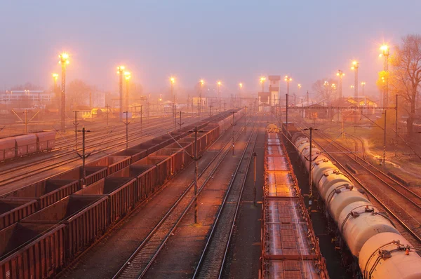 Freight trains - Cargo transportation, Railway — Stock Photo, Image