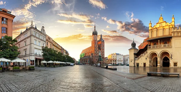 Torget i Krakow, Polen — Stockfoto