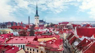 Tallinn, Estonya eski şehir - zaman atlamalı bir gün