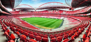 Lisbon, Portekiz - 18 Şubat: Stadyum ve spor Lizbon e Benf
