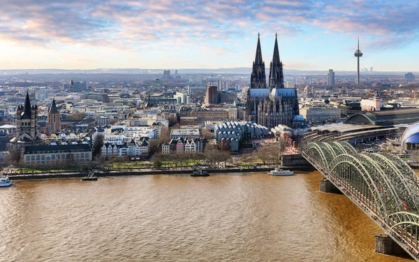 Vista aérea de Colonia, Alemania . — Foto de Stock
