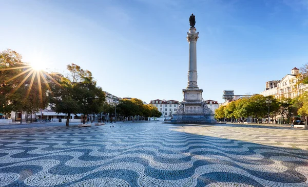 Лисбон - площадь Россио днем, Португалия — стоковое фото