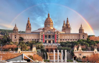 MNAC gökkuşağı ile Barcelona