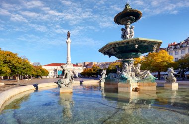 Lizbon - Rossio Meydanı, Portekiz