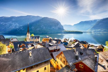Avusturya manzara, Hallstatt Alp göl dağ