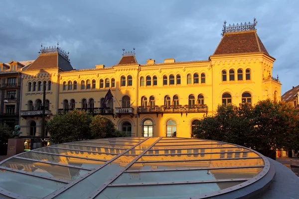 Oslo - centrum bij een zonsondergang — Stockfoto