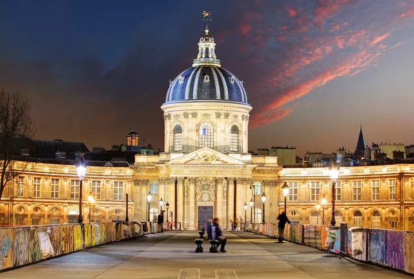 Frans Instituut - Institute de France bij nacht, Parijs — Stockfoto