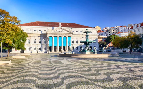 Piazza Rossio a Lisbona Portogallo — Foto Stock
