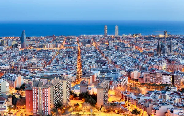 Barcelona at a night, Spain — Stock Photo, Image