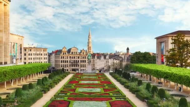 Stadsgezicht van Brussel - time-lapse — Stockvideo