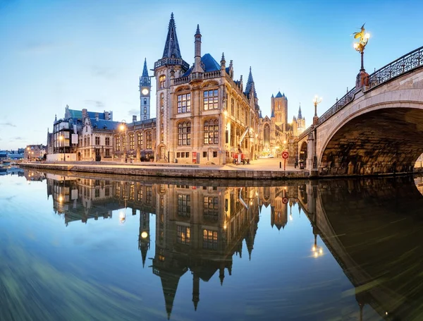Ghent, Belçika gece, Gent kent