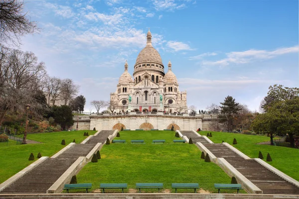 Sacre szív bazilika a Montmartre, Paris, Franciaország — Stock Fotó