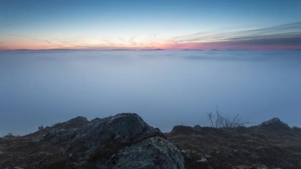 Ponad Chmurami Wschodzie Słońca Time Lapse Wideo — Wideo stockowe