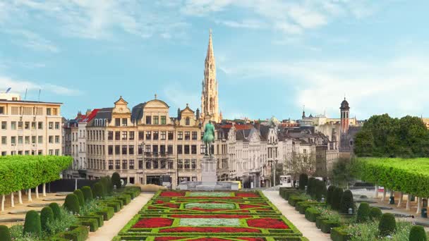 Brussels Skyline Belgium Time Lapse — Stock Video