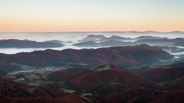 Klak Pico Por Sol Eslováquia Montanha Fatra Lapso Tempo — Vídeo de Stock