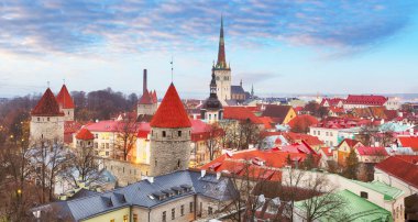 Tallin eski şehir, Estonya.