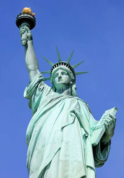 Η πόλη της Νέας Υόρκης, άγαλμα της ελευθερίας, Ηνωμένες Πολιτείες — Φωτογραφία Αρχείου
