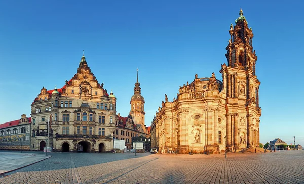 Piazza Dresda, Germania, Hofkirche — Foto Stock