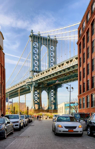 Manhattan Bridge at Sunset, Nova Iorque, EUA — Fotografia de Stock