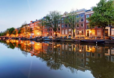 Amsterdam gece, Hollanda