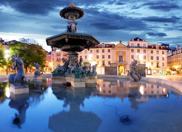 Rossio aukio Lissabonissa Portugali — kuvapankkivalokuva