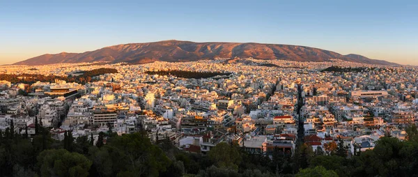 Panorama von athens von der akropolis, skyline von griechenland — Stockfoto