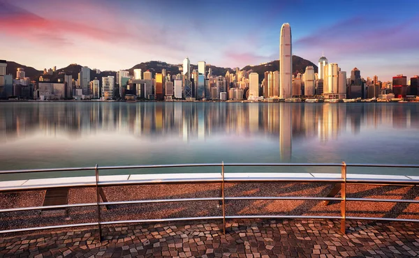 Hong Kong, Chiny panorama Victoria Harbor. — Zdjęcie stockowe