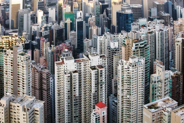Vista detalhada do buiilding residencial em Hong Kong — Fotografia de Stock