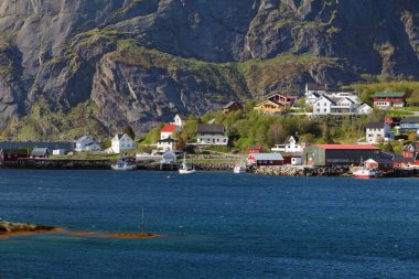 dağ - lofoten, reine ile Norveç Köyü