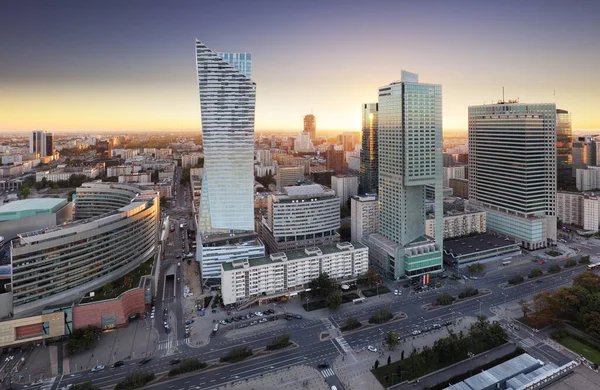 Poland Warsaw Sunset — Stock Photo, Image