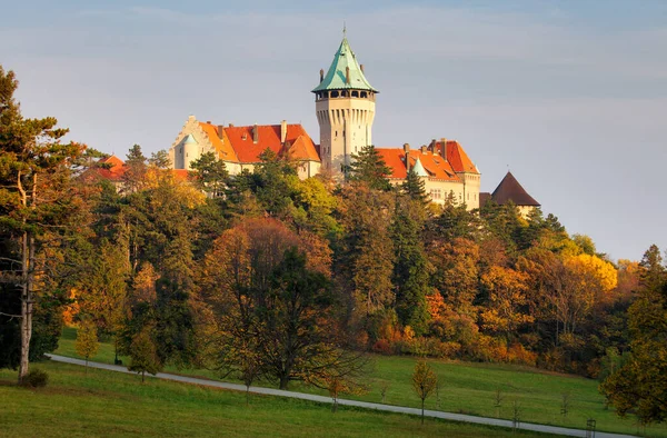 Slovacchia Castello Smolenice Autunno — Foto Stock
