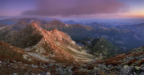 Tatrzańska Panorama Słowacja Szczytu Hruba Kopa Rohaczy — Zdjęcie stockowe