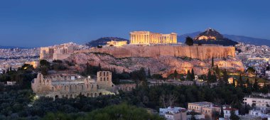 Akropolis - Parthenon, Atina alacakaranlıkta zaman, Yunanistan