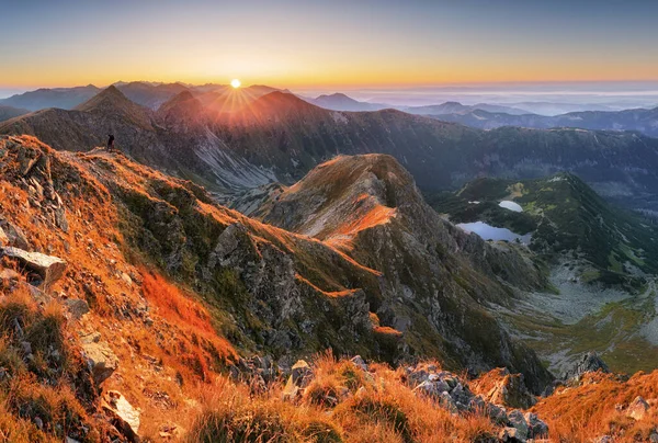 Batı Tatra Dağlarındaki Rohac Zirvesinden Panoramik Manzara Veya Rohace Panoraması — Stok fotoğraf