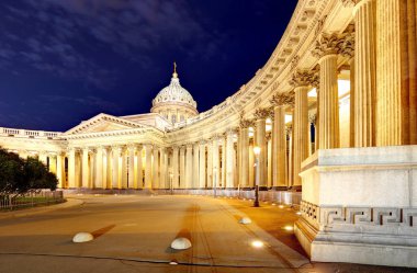 Rusya - Saint Petersburg, Kazan Katedrali, gündoğumu, kimse