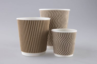 Oluklu bardak sıcak içecekler için farklı birim