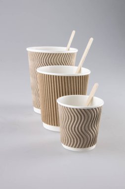 Oluklu bardak sıcak içecekler için farklı birim