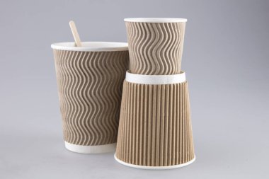 Oluklu bardak sıcak içecekler için farklı birim