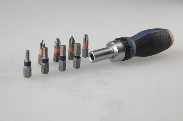 Bits Attachments Screwdrivers — Stock Photo, Image