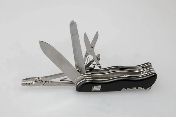 Black Swiss Army Knife — Stock Photo, Image
