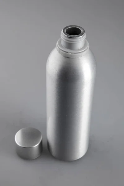 Mockup Aluminum Bottle Beverages — Stock Photo, Image