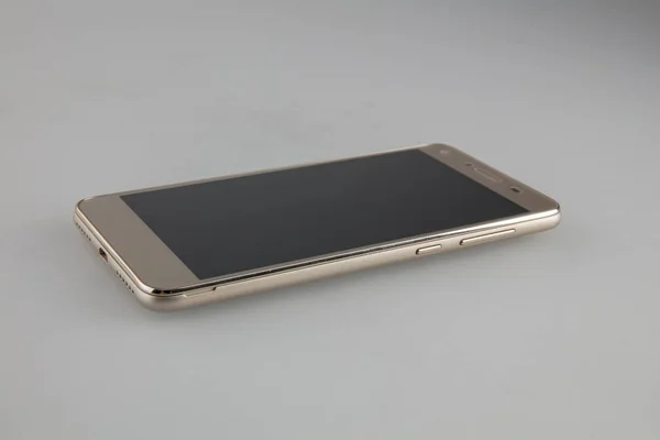 Metalen Smartphone Gouden Kleur — Stockfoto