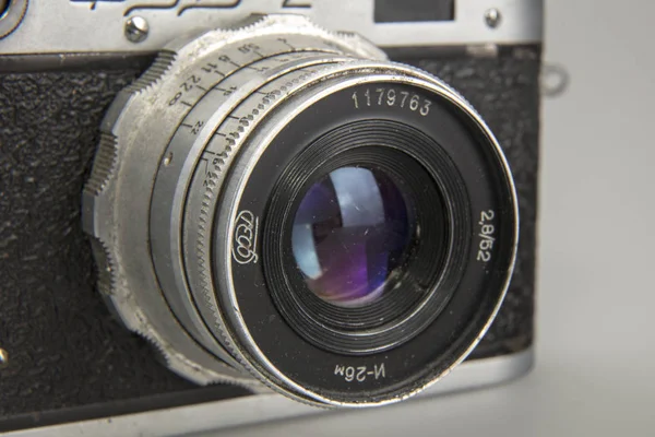 Old Film Camera Fed Stock Photo